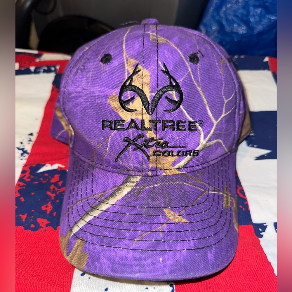 Realtree purple strapback hat